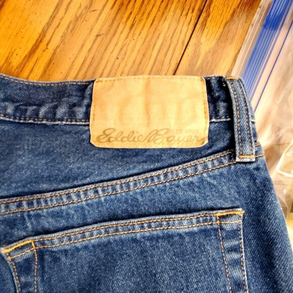 Eddie Bauer Mens Blue Jeans 34x34 Traditional Fit 100% Cotton Denim - Picture 7 of 11